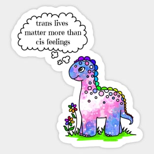 The Dinosaur Knows That Trans Lives Matter Sticker